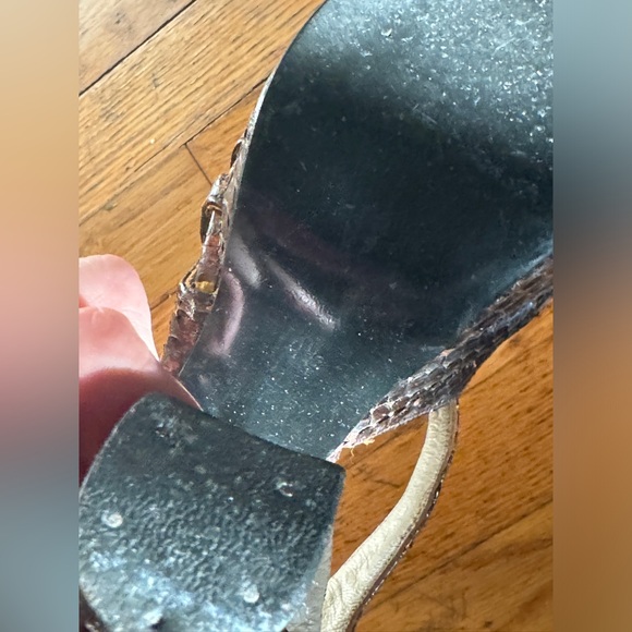 70s Vintage Terry De Havilland SnakeSkin Platform Pumps Sz 6.5 - Picture 9 of 16